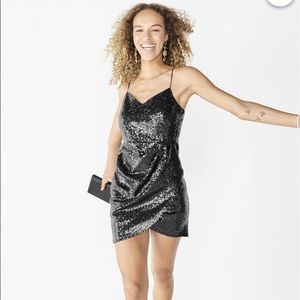 Speechless Black Sequin Mini Dress